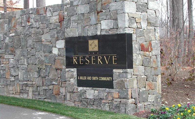 The Reserve at McLean Entrance Sign- Miller and Smith Community