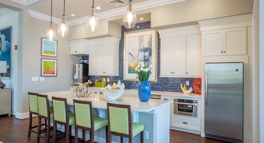 A glimpse of the exquisite kitchen within the Millville by the Sea model home.